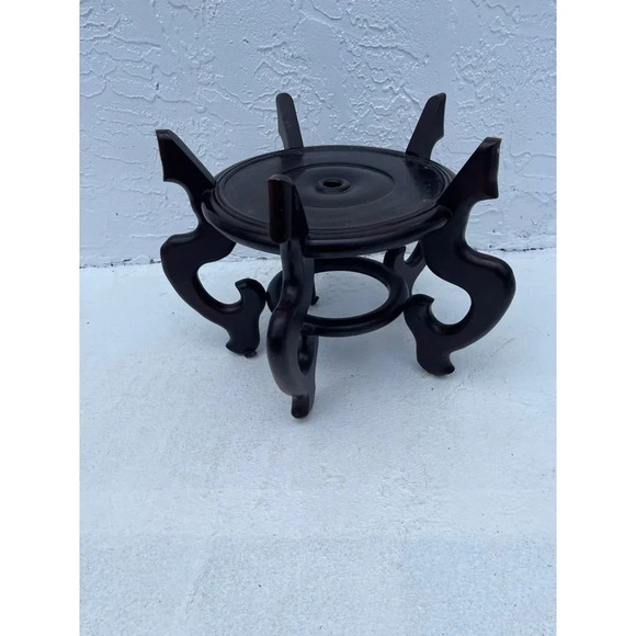 Vintage Antique Chinese Green White Porcelain Floral Garden Stool Plant Stand - Picture 15 of 15